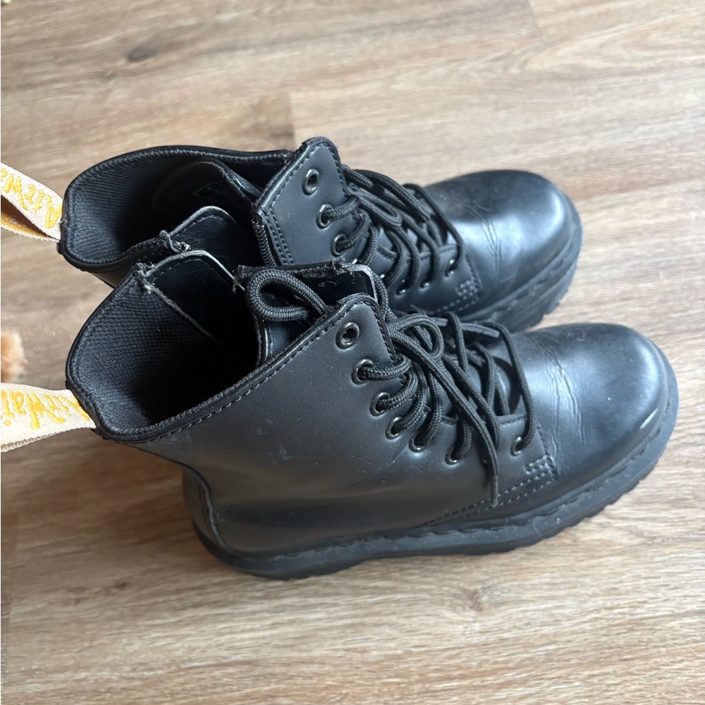 Dr. Martens Vegan Matte Black Platform Boots